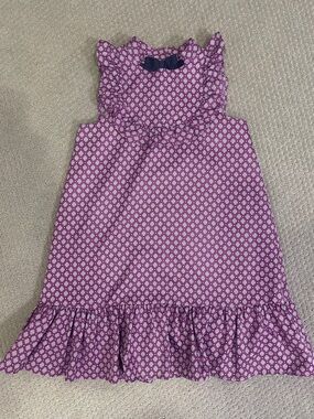 Janie and Jack Purple Printed Ruffle Dress